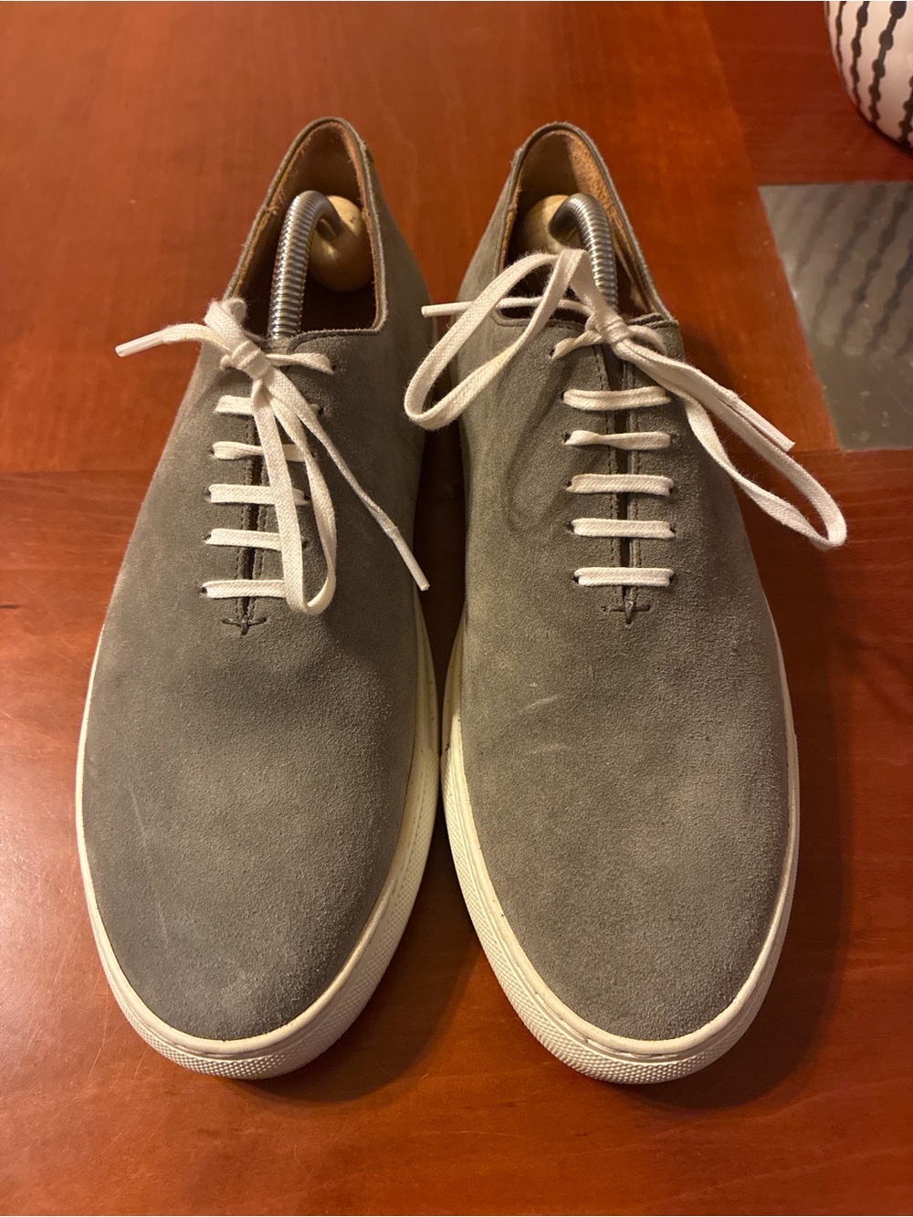 New Septieme Largeur Gray Suede Sneakers UK6/US7/EU40